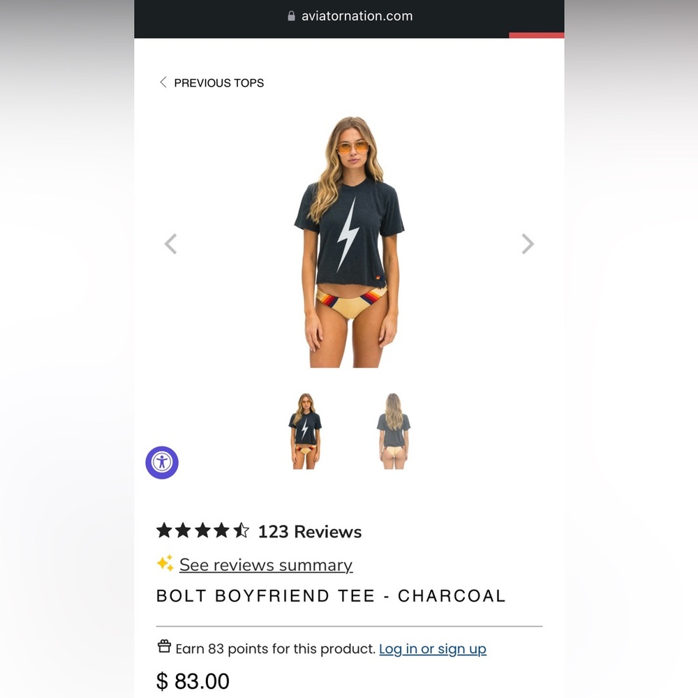 Aviator Nation Bolt Boyfriend Tees